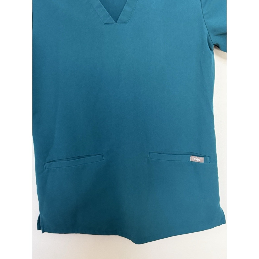 FIGS Women's Casma Three Pocket Scrub Top Pacific Blue Size XXS - Picture 3 of 6